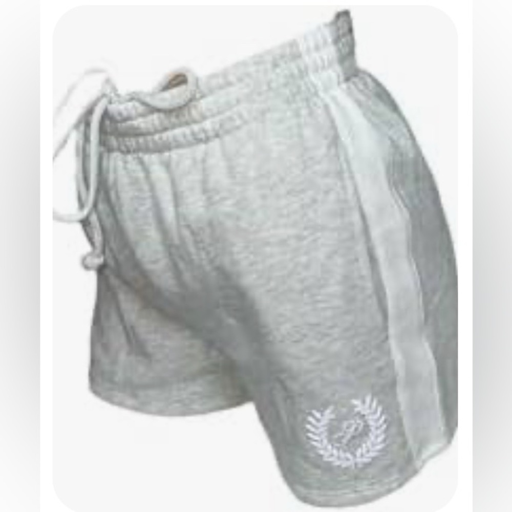 Women’s Grey Athletic Shorts with Side Stripe